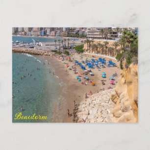 Cartão Postal De Festividades Mal Pas Beach, Benidorm, Costa Blanca, Espanha