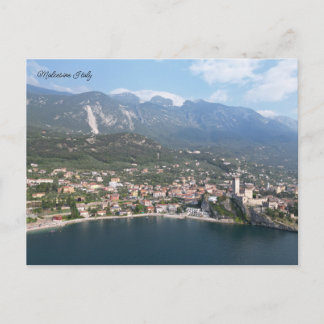Cartão Postal De Festividades Malcesine Lago de Garda Itália