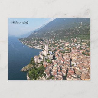 Cartão Postal De Festividades Malcesine Lake Garda Italy