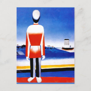 Cartão Postal De Festividades Malevich - Homem na Paisagem Suprematista