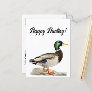 Cartão Postal De Festividades Mallard Duck Painting for Hunters and Outdoormen