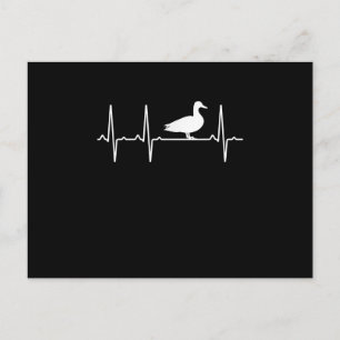 Cartão Postal De Festividades Mallard Heartbeat Presente Para Homens Mulheres Pa
