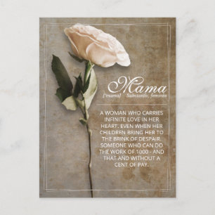 Cartão Postal De Festividades Mama - simplesmente insubstituível - vintage