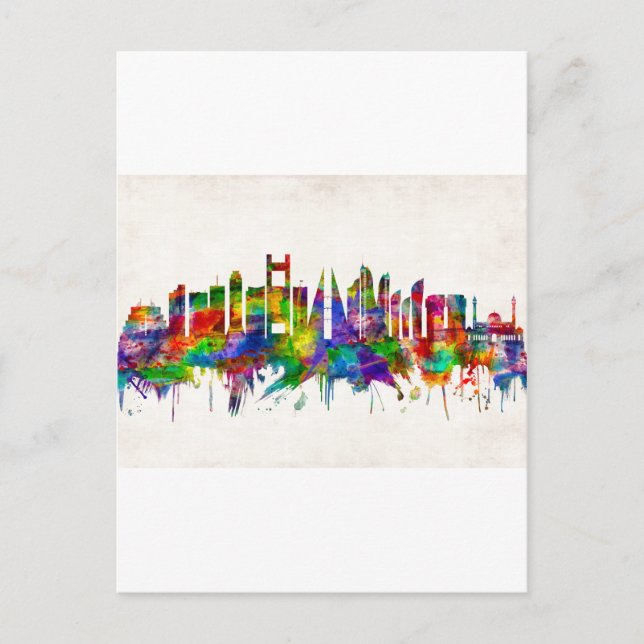 Cartão Postal De Festividades Manama Bahrain Skyline (Frente)