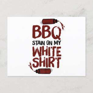 Cartão Postal De Festividades Manchas de churrasco no meu Premium Branco