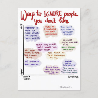 Cartão Postal De Festividades Maneiras de Ignorar o Cartão-Postal do Pessoas
