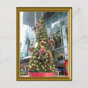 Cartão Postal De Festividades Manniquin Christmas tree