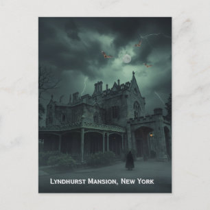 Cartão Postal De Festividades Mansão Gótica Lyndhurst, Nova York