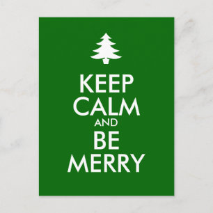 Cartão Postal De Festividades MANTER CALM e FELIZ BE