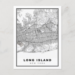 Cartão Postal De Festividades Mapa da Ilha Longa