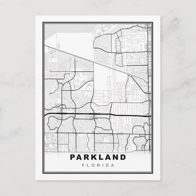 Cartão Postal De Festividades Mapa de Parkland (Frente)