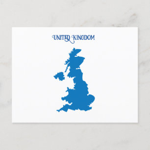 Cartão Postal De Festividades Mapa do Reino Unido