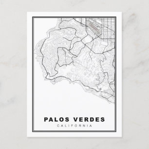 Cartão Postal De Festividades Mapa Palos Verdes