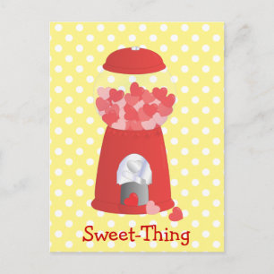 Cartão Postal De Festividades Máquina namorados