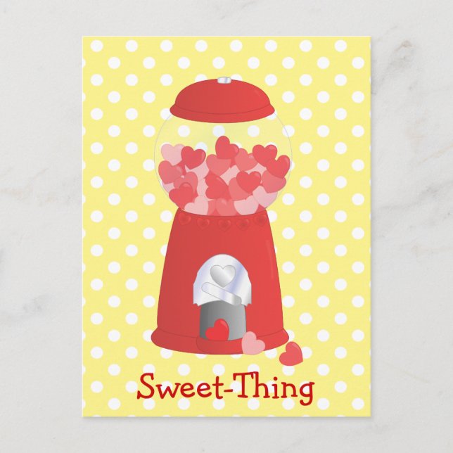 Cartão Postal De Festividades Máquina namorados (Frente)