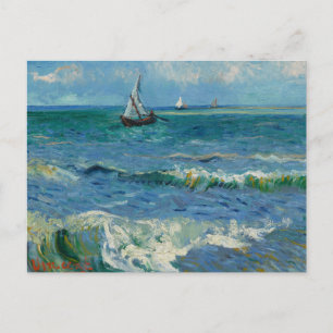 Cartão Postal De Festividades Mar em Les Saintes Maries de la Mer Van Gogh