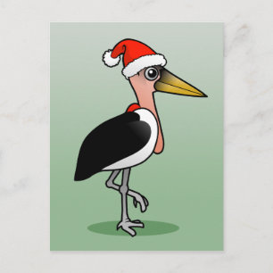 Cartão Postal De Festividades Marabou Stork Santa