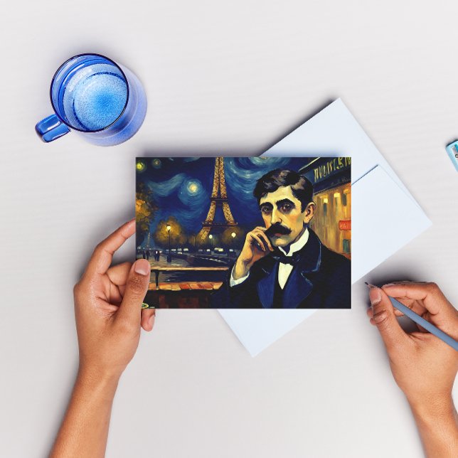 Cartão Postal De Festividades Marcel Proust em Paris - fantasia (Criador carregado)
