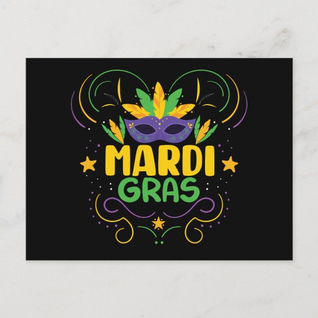 Cartão Postal De Festividades Mardi Gras (Frente)