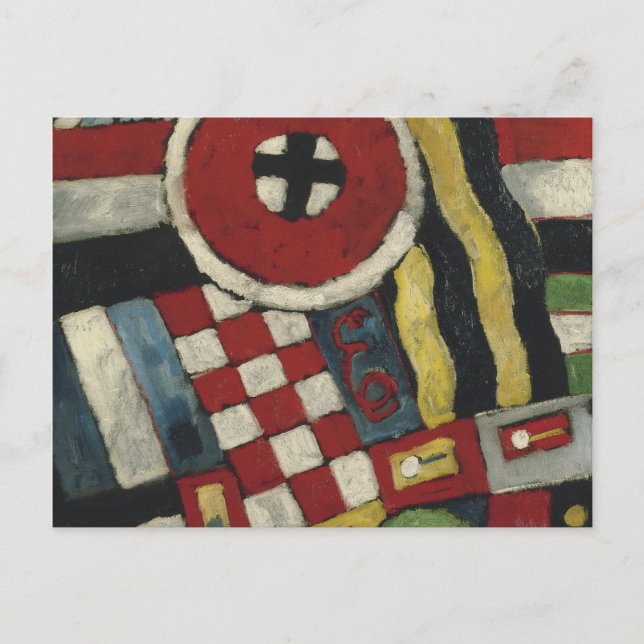 Cartão Postal De Festividades Marsden Hartley - Abstração de Berlim (Frente)