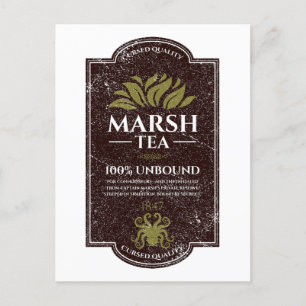 Cartão Postal De Festividades Marsh Tea - Feito à mão no porto de Innsmouth
