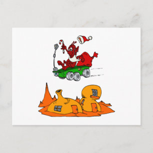 Cartão Postal De Festividades Martian Santa rover