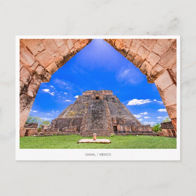 Cartão Postal De Festividades Mayan Uxmal Mexico, Holiday Postcard (Frente)