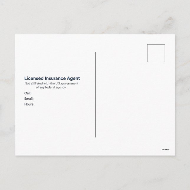 Cartão Postal De Festividades Medicare AEP 2026 Plan Review Postcard (Verso)