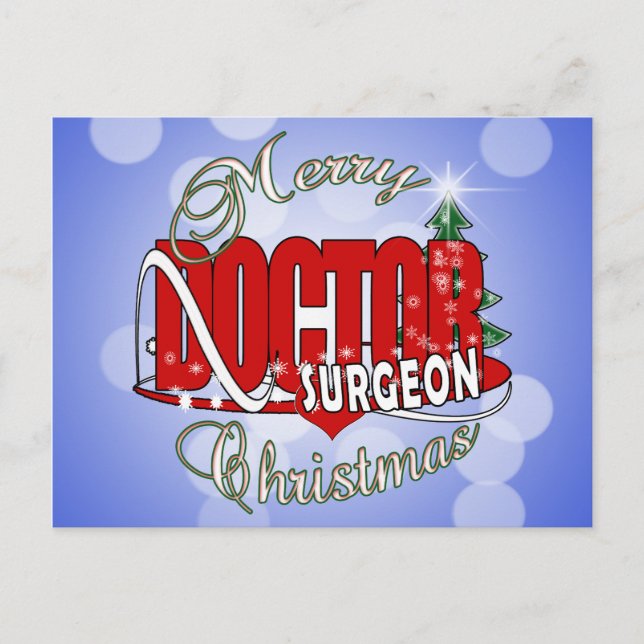 CARTÃO POSTAL DE FESTIVIDADES MÉDICO DO CIRURGIÃO DE NATAL (Frente)