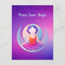 Meditação da menina da ioga do amor da paz no