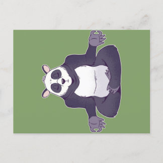 Cartão Postal De Festividades Meditação de Panda
