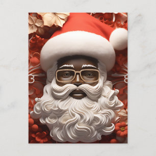 Cartão Postal De Festividades Melanina Natal Chocolate Negro Noel Divertido