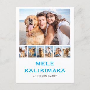 Cartão Postal De Festividades Mele Kalikimaka 7 Fotografia Colagem Natal