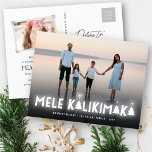Cartão Postal De Festividades Mele Kalikimaka Glow Stars Modern Christmas Photo<br><div class="desc">Designed by fat*fa*tin. Easy to customize with your own text,  photo or image. For custom requests,  please contact fat*fa*tin directly. Custom charges apply.

www.zazzle.com/fat_fa_tin
www.zazzle.com/color_therapy
www.zazzle.com/fatfatin_blue_knot
www.zazzle.com/fatfatin_red_knot
www.zazzle.com/fatfatin_mini_me
www.zazzle.com/fatfatin_box
www.zazzle.com/fatfatin_design
www.zazzle.com/fatfatin_ink</div>