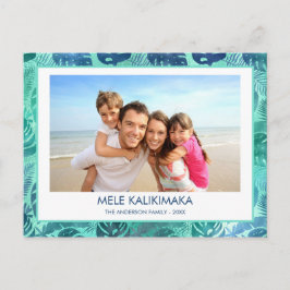 CARTÃO POSTAL DE FESTIVIDADES MELE KALIKIMAKA HAWAIIAN TROPICAL BEACH FOTO