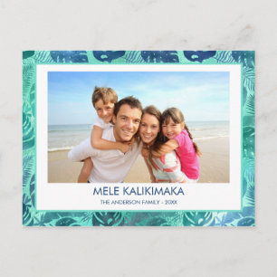 CARTÃO POSTAL DE FESTIVIDADES MELE KALIKIMAKA HAWAIIAN TROPICAL BEACH FOTO
