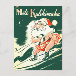 Cartão Postal De Festividades Mele Kalikimaka Um Cartão-Postal De Natal Muito Fe