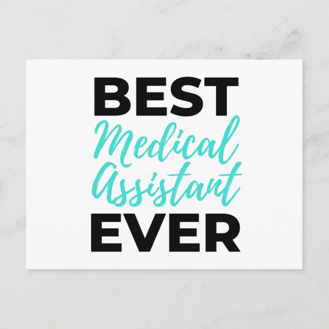 Cartão Postal De Festividades Melhor Assistente Médico Ever 2 (Frente)