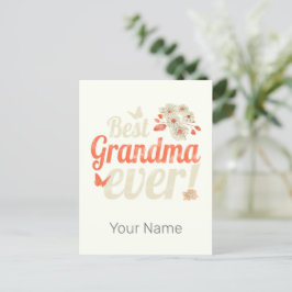 Cartão Postal De Festividades Melhor Avó Alguma Vez Avó Vintage Avó