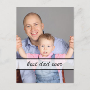 Cartão Postal De Festividades Melhor Design de Citação de Foto de Família do Pap