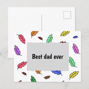 Cartão Postal De Festividades Melhor Dia de os pais de sempre