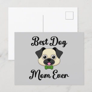 Cartão Postal De Festividades Melhor Mãe De Cachorro