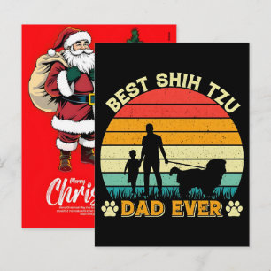 Cartão Postal De Festividades melhor-pai-de-shih-tzu-de-todos-os-tempos-2025