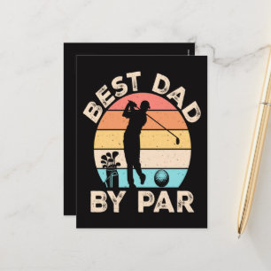 Cartão Postal De Festividades Melhor Pai Pelo Golfe Par