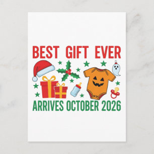 Cartão Postal De Festividades Melhor Presente Chega em Outubro de 2026 Casal de