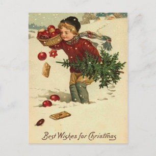 Cartão Postal De Festividades Melhores desejos de natal