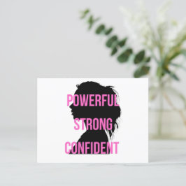 Cartão Postal De Festividades Menina Chefe Rosa Preto