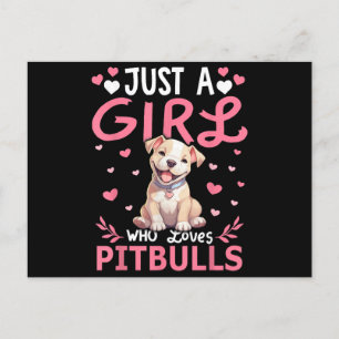 Cartão Postal De Festividades Meninas De Cachorro Pitbull Mulheres Apenas Uma Me