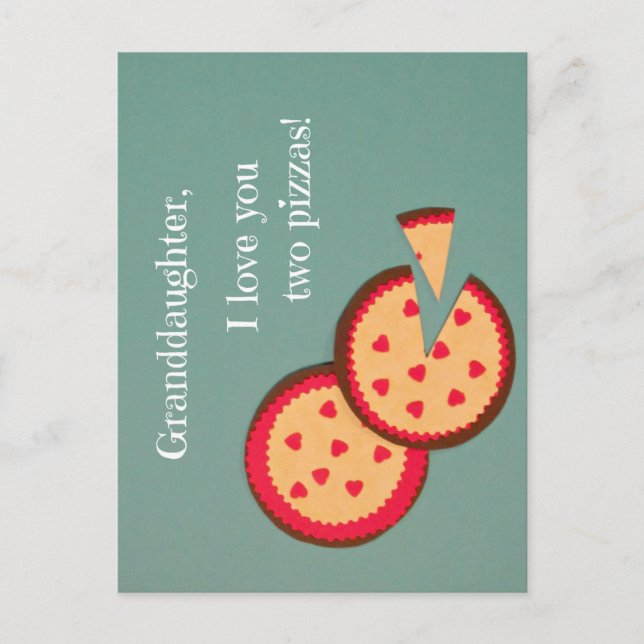 Cartão Postal De Festividades Mensagem cómico dos namorados para a neta (Frente)