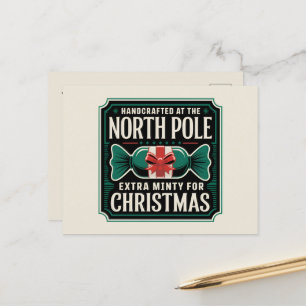 Cartão Postal De Festividades Mensagem de adição de casas de Natal do Polo Norte